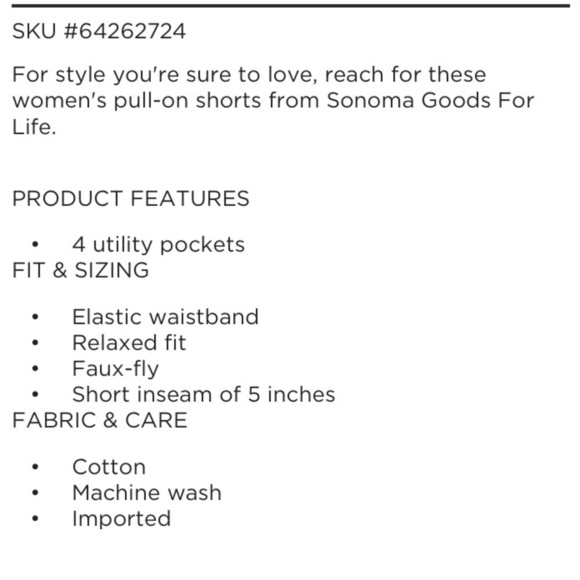 SONOMA XXL black 100% rayon pull on shorts - Picture 4 of 11